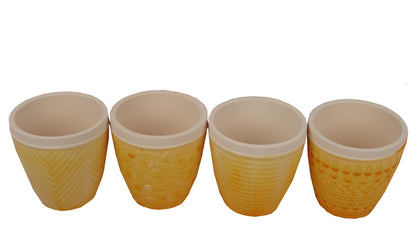 Set 12 vase ceramice rotunde conice uni H 8