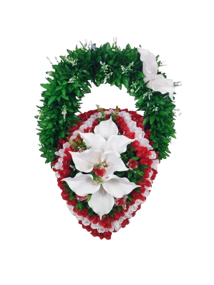 Cos funerar din brad artificial UK mic H 95 cm