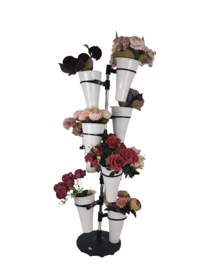 Suport cu 9 ghivece pentru flori