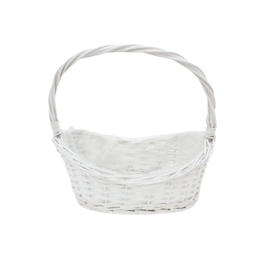 Cos din Rachita Forma Barca Alb