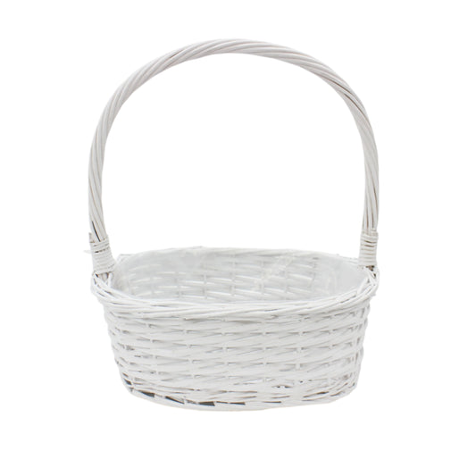 Cos din Rachita Forma Ovala Alb