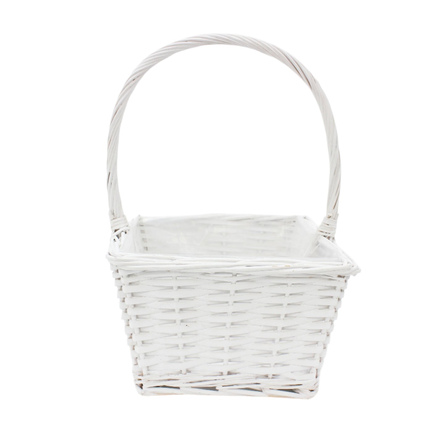 Cos din Rachita Forma PatratA Alb