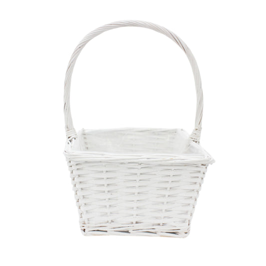 Cos din Rachita Forma PatratA Alb