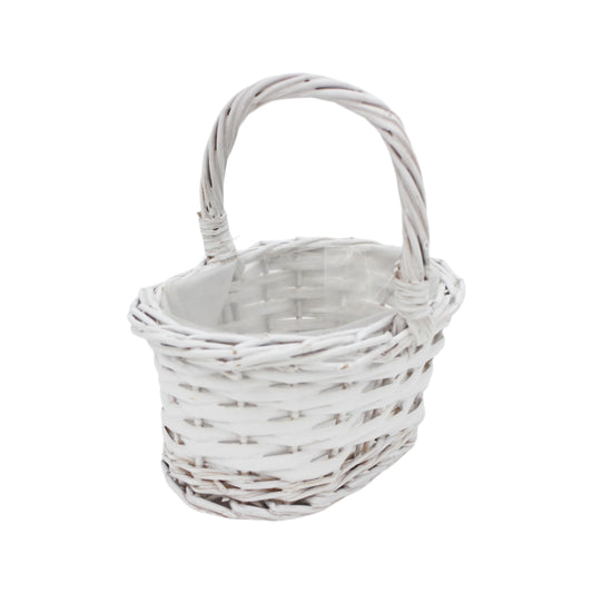 Cos din Rachita Forma Ovala Alungita Alb