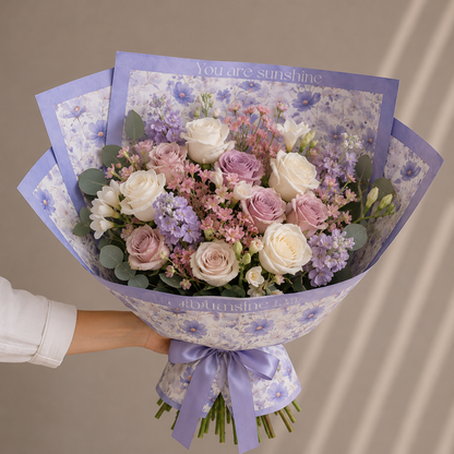 Hartie patrata  Flori