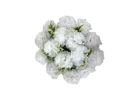 Coronita cu Garoafe din Plastic Albe