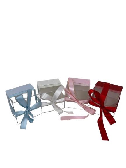 cutie patrata cu capac transparent dimensiuni 14,5x12,5x11,5