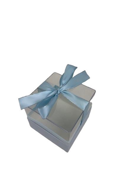 Cutie Patrata cu Capac Transparent pentru Flori L14.5x12.5 H11.5 cm