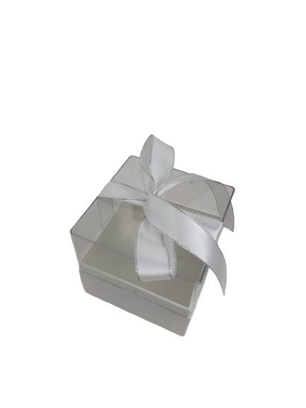 Cutie Patrata cu Capac Transparent pentru Flori L14.5x12.5 H11.5 cm
