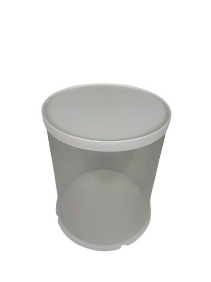 cutie rotunda transparenta mare