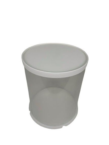 Cutie rotunda transparenta mare