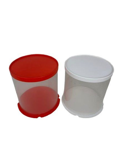 cutie rotunda transparenta medie