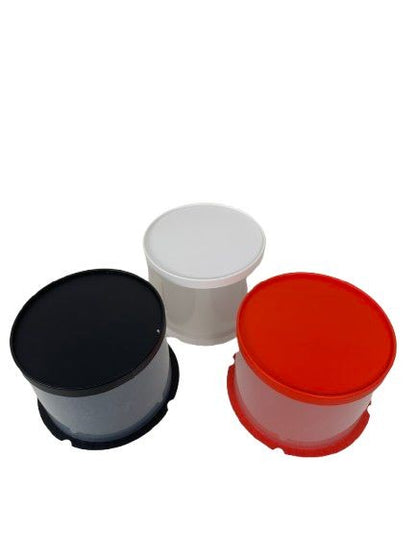 cutie rotunda transparenta mica