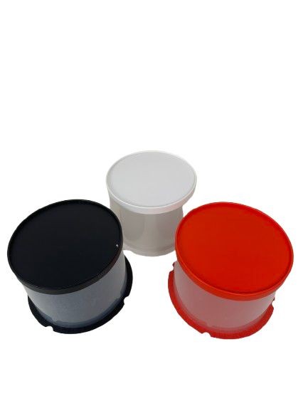 cutie rotunda transparenta mica