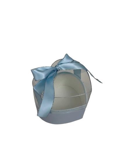cutie tip inima cu capac transparent alb dimensiuni 11,5x12,5x11,5