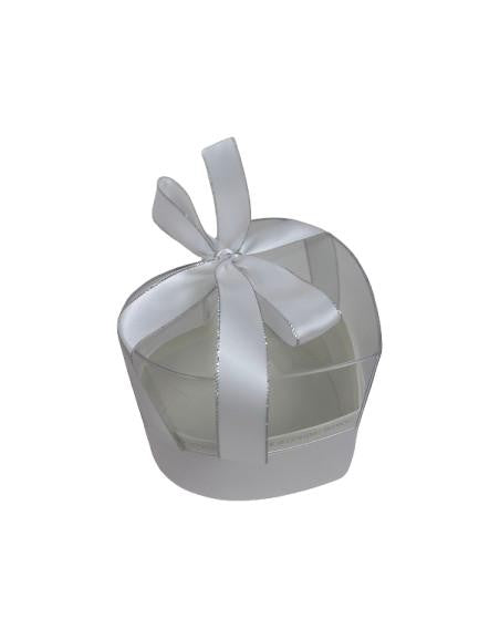 cutie tip inima cu capac transparent alb dimensiuni 11,5x12,5x11,5