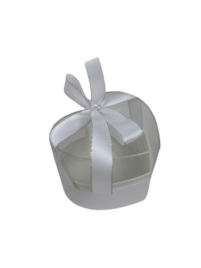 cutie tip inima cu capac transparent alb dimensiuni 11,5x12,5x11,5