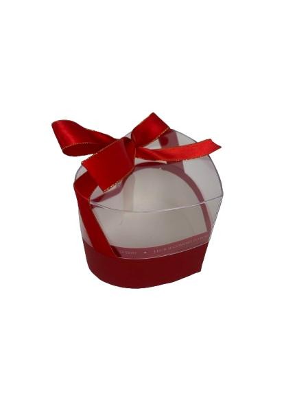 cutie tip inima cu capac transparent alb dimensiuni 11,5x12,5x11,5