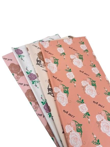 Celofan Patrat  Cu Trandafiri Model 43