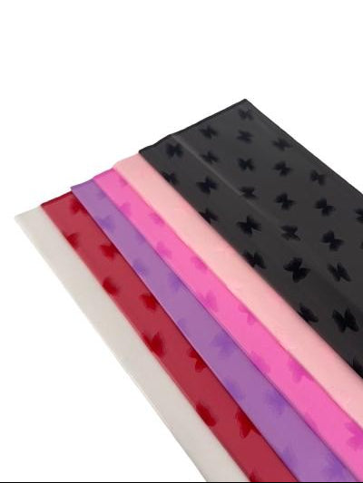 Celofan Patrat Mat Cu Chenar si Fluturi Model 51