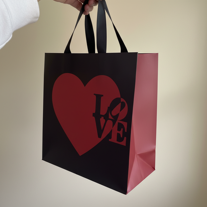 Punga patrata din carton negru H 32