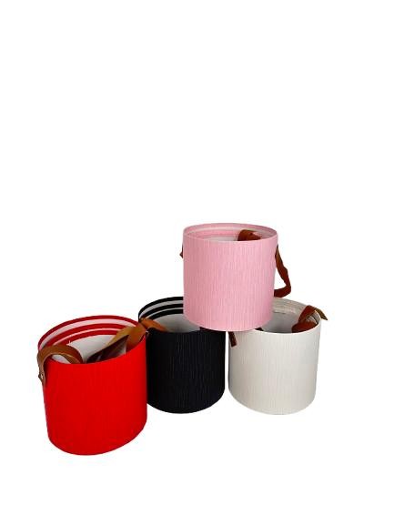 Set 3 Cutii Rotunde fara Capac pentru Flori