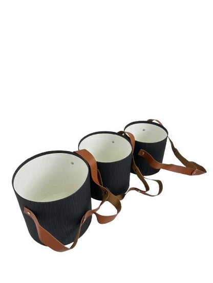 Set 3 Cutii Rotunde fara Capac pentru Flori