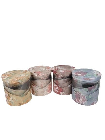 Set 5 Cutii Florale cu Latura Transparenta pentru Flori H17-H25