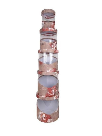 Set 5 Cutii Florale cu Latura Transparenta pentru Flori H17-H25