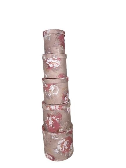 Set 5 Cutii cu Imprimeu Floral pentru Flori