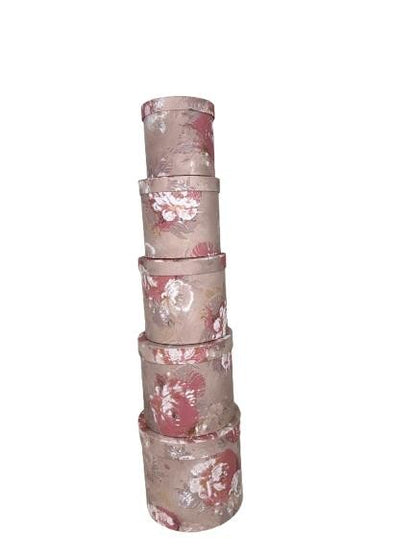 Set 5 Cutii cu Imprimeu Floral pentru Flori