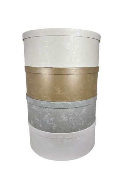 Set 5 Cutii Rotunde Mari pentru Flori H14.5-H18.5