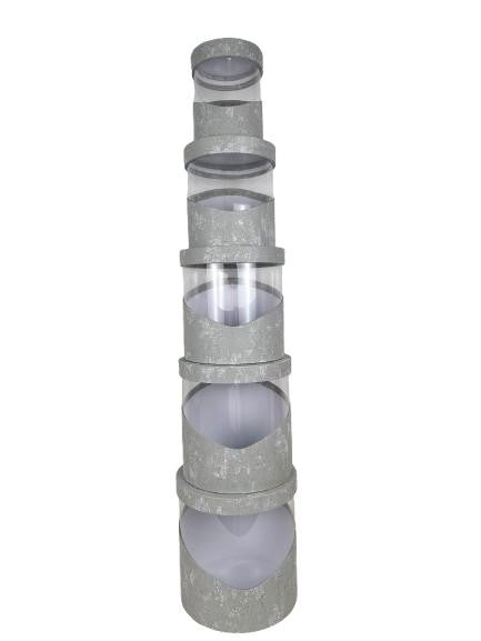 Set 5 Cutii Uni cu Latura Transparenta pentru Flori H17-H25
