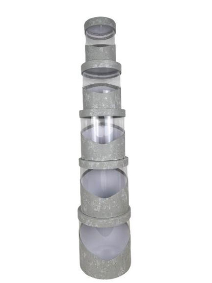 Set 5 Cutii Uni cu Latura Transparenta pentru Flori H17-H25