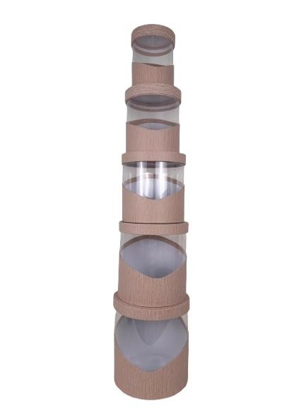 Set 5 Cutii Uni cu Latura Transparenta pentru Flori H17-H25