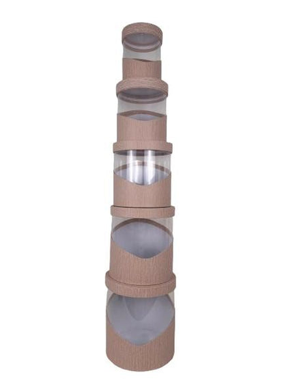 Set 5 Cutii Uni cu Latura Transparenta pentru Flori H17-H25