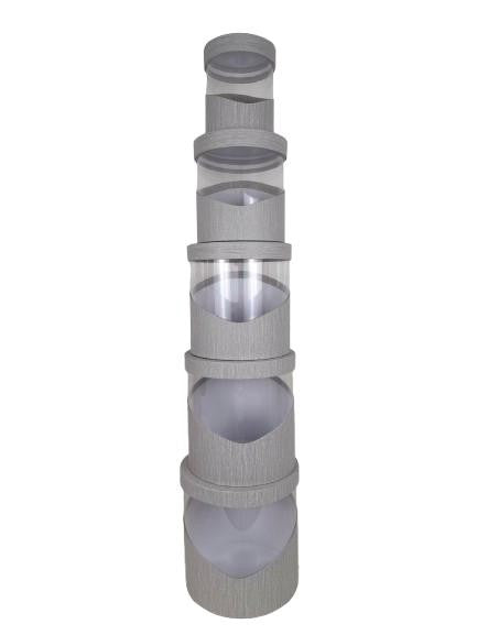 Set 5 Cutii Uni cu Latura Transparenta pentru Flori H17-H25