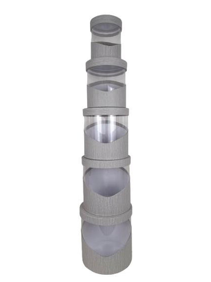 Set 5 Cutii Uni cu Latura Transparenta pentru Flori H17-H25